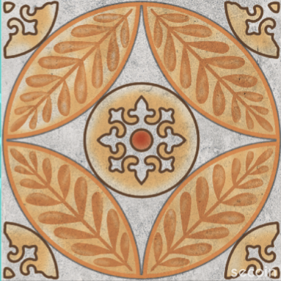 ENCAUSTIC POTTERY TILE GP 2588
